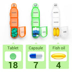 Daviky Monthly Pill Organizer 3 Times a Day, 30 Day Pill Organizer with Small Pill Box, One Month Medicine Organizer, 31 Day Pil