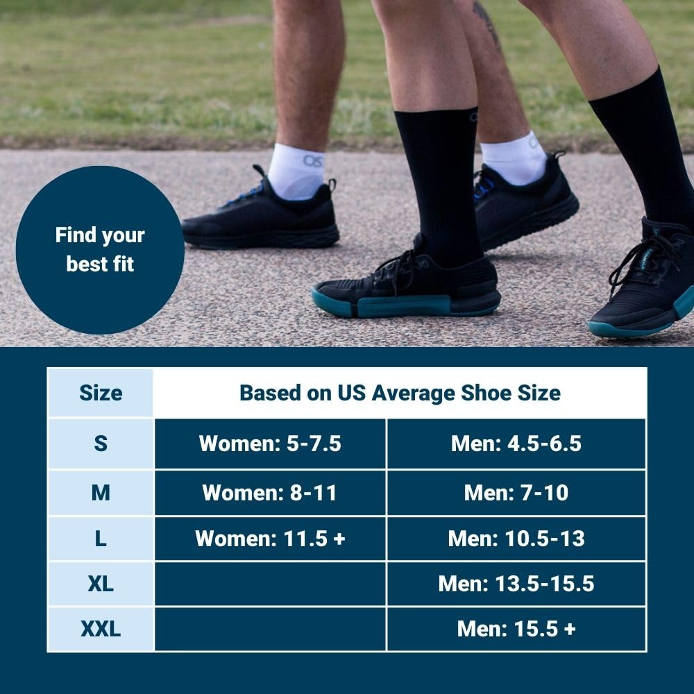 OS1st WP4 Wellness Performance No Show Socks for diabetics, sensitive feet, circulation and foot pain or numbness