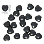 Nvzi Tumbled Polished Natural Black Obsidian Crystal Heart Stones, Crystals and Healing Stones Quartz Bulk for Wicca, Reiki, Hea