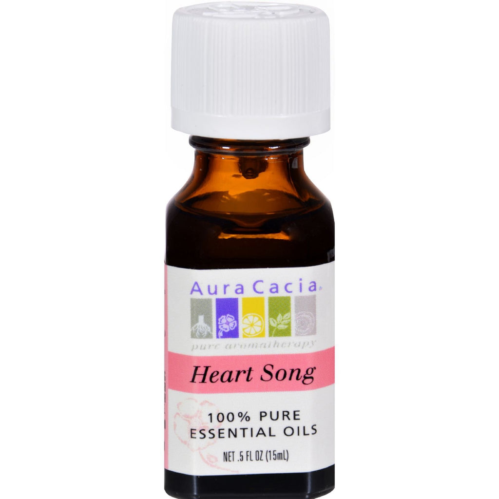 AURA CACIA Bath Massage Oil Heartsong, 0.5 FZ