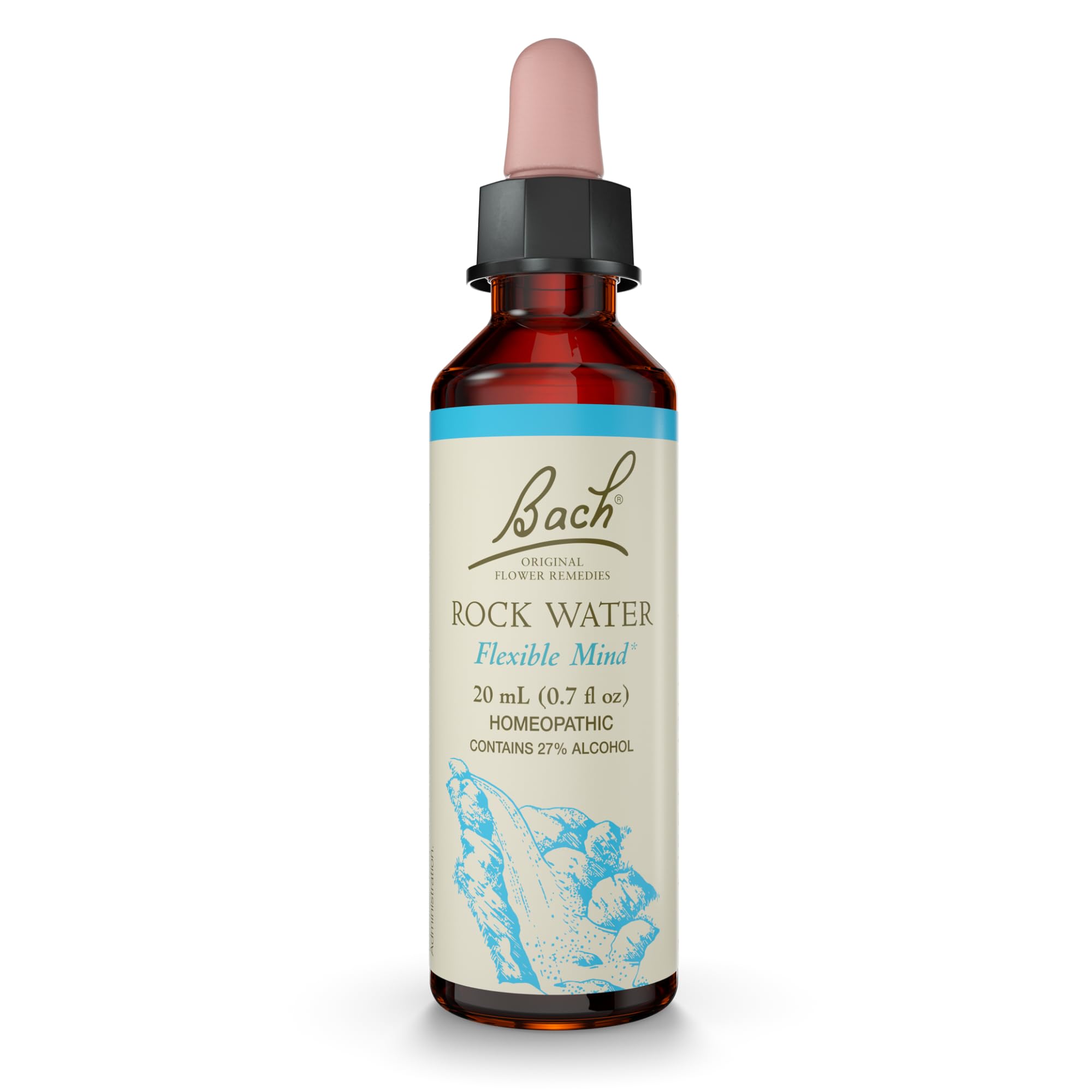 Bach Original Flower Remedies, Rock Water for Flexibility, Natural Homeopathic Flower Essence, Holistic Wellness and Stress Reli