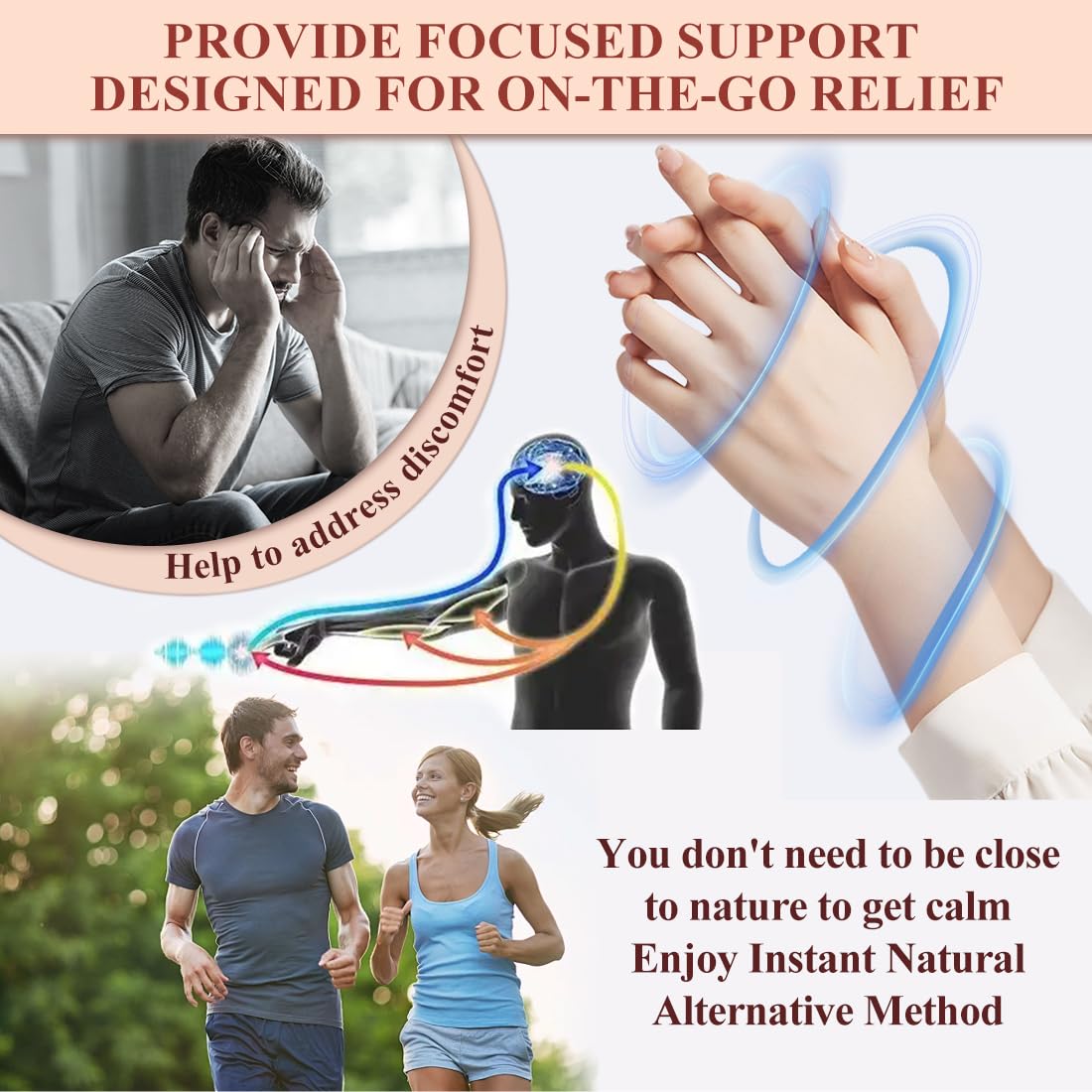 Vicmag Copper Magnetic Ring for Women, Magnetic Rings Ladies Fingers Thumb 100% Solid Pure Copper Jewelry Gift Adjustable (4PCS