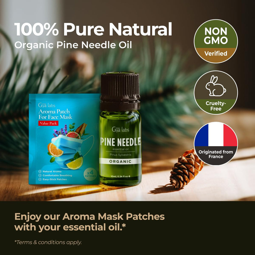 Gya Labs Organic Pine Essential Oil for Diffuser - 100% Pure Natural Pine Needle Essential Oil Organic for Skin, Hair, Candle Ma