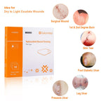 Hydrocolloid Bandage, Hydrocolloid Wound Dressing Thin Type 4 x 4 for Light Exudate Wound, Pressure Ulcer, Bed Sore, Surgica