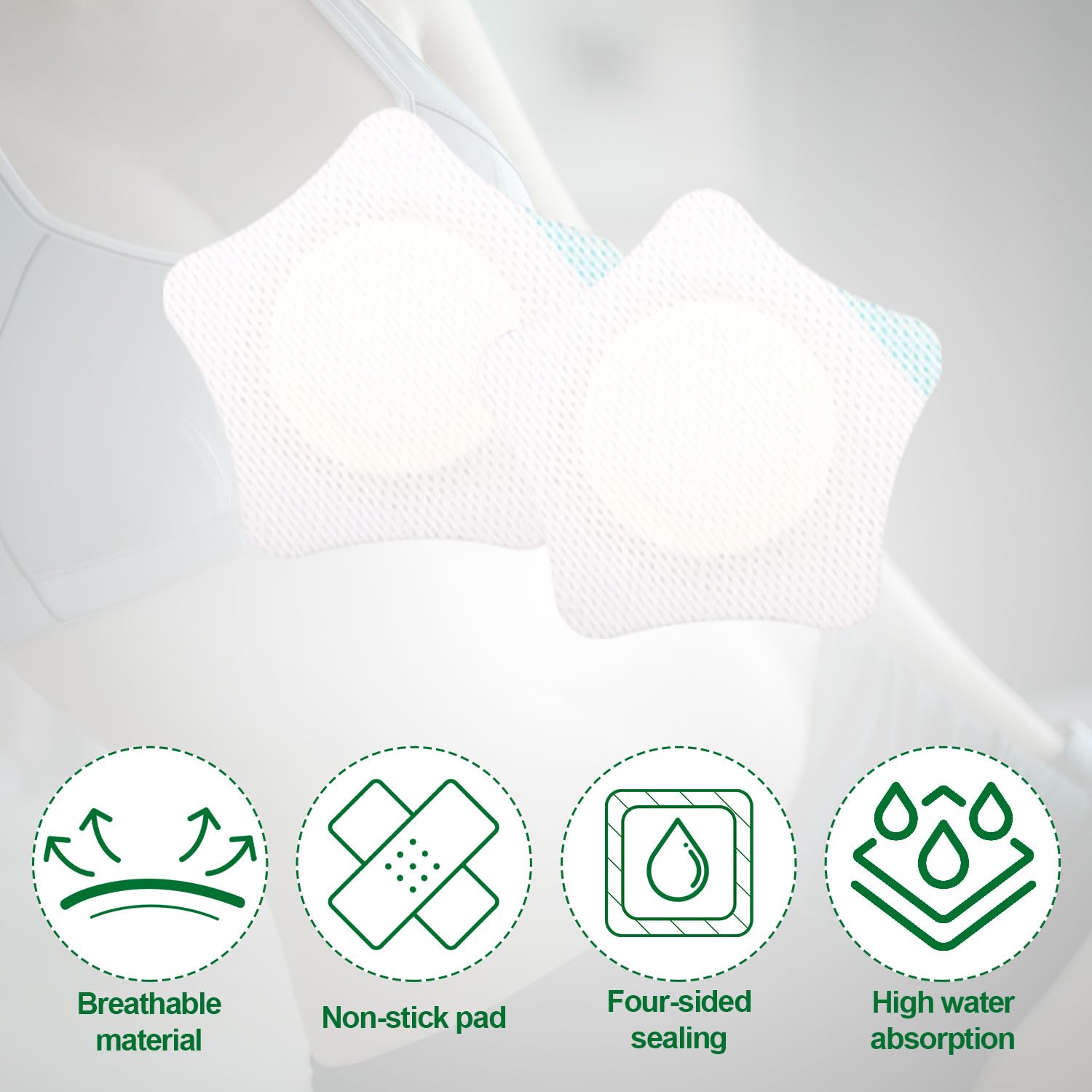 50pcs Castor Oil Pack Wrap for Belly Button, 2.95 Inch Pentagram Self-Adhesive Castor Stickers Pads Highly Absorbent Belly Butto