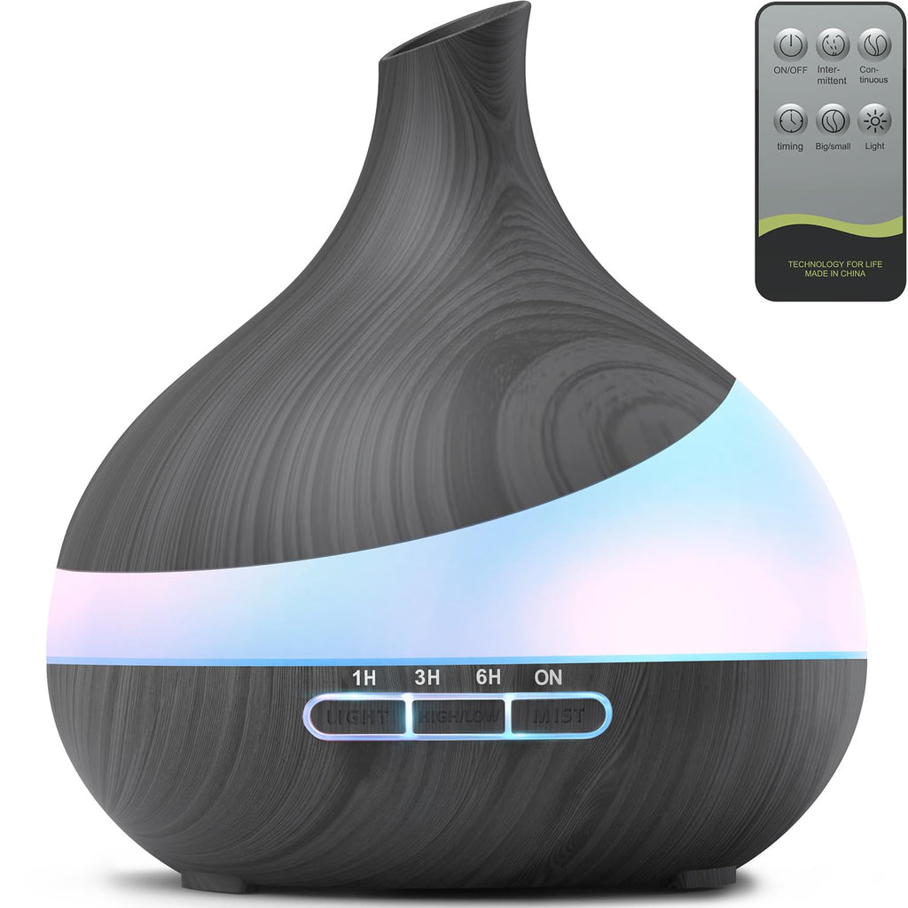 HJTHJT 500ML Essential Oil Diffuser: Aroma Diffuser with Remote Control for Hotel Spa Yoga Room - Humidifiers for Bedroom with 1