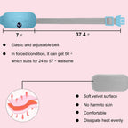 Portable Cordless Fast Heating Pad, Electric Waist Belt Device with 3 Heat Levels and 3 Massage Modes, Back or Belly Heating Pad