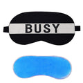 Jenna Polyester Cute Sleeping Eye Shade Mask Cover For Insomnia, Meditation, Puffy Eyes And Dark Circles Black With Gel