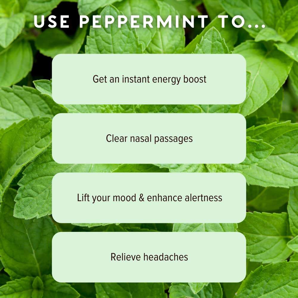 MOXE Peppermint Essential Oil Nasal Inhaler, Therapeutic No-Mess Aromatherapy, Cooling, Refreshing, Invigorating, Uplifts Mood a