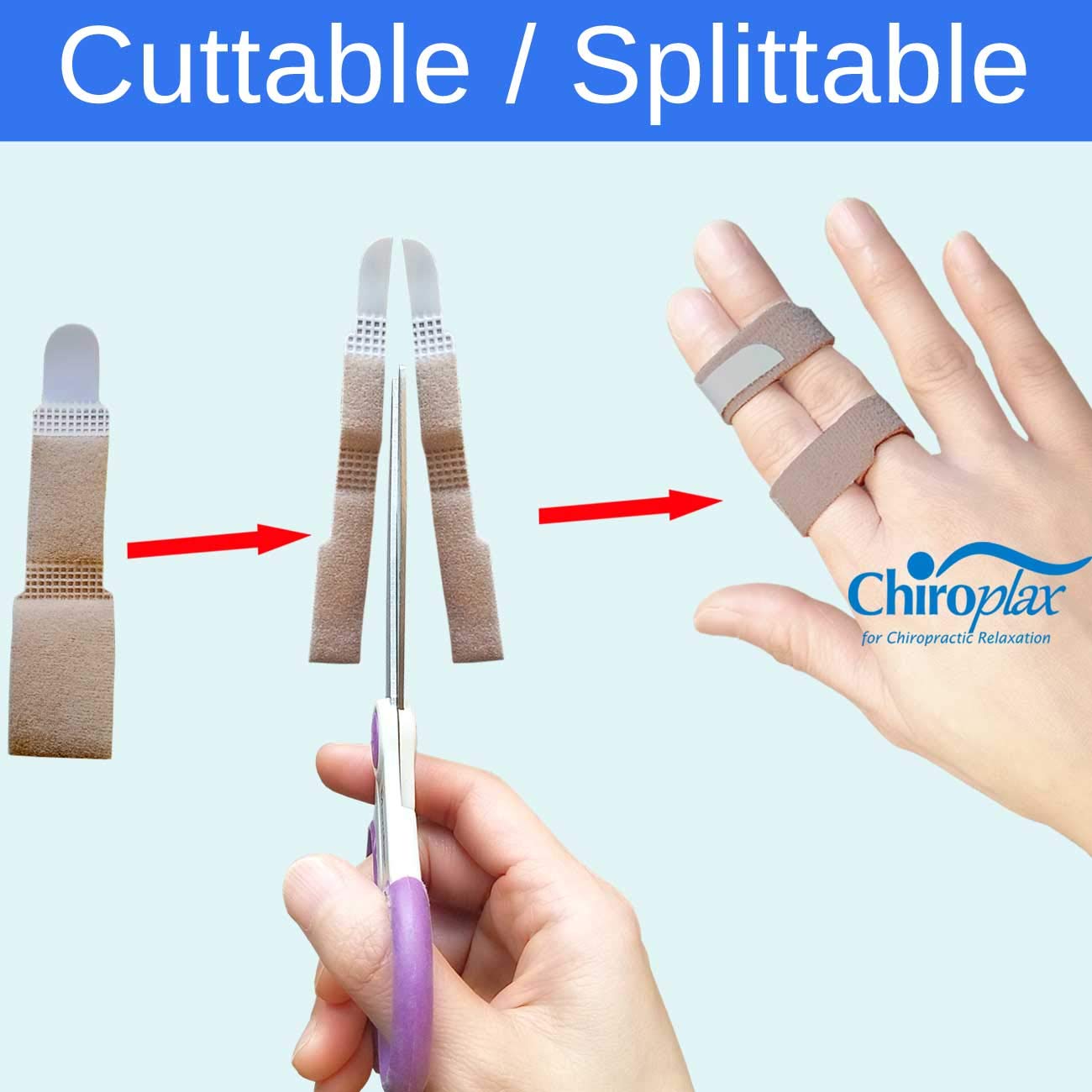 Chiroplax Non-Elastic Toe Wraps Buddy Tape (4 Pack) Broken Overlapping Hammer Toe Separator Brace Finger Cushion Bandages Splint
