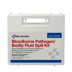 21 piece Bloodborne pathogen bodily fluid spill kit, plastic case, 1 ea.