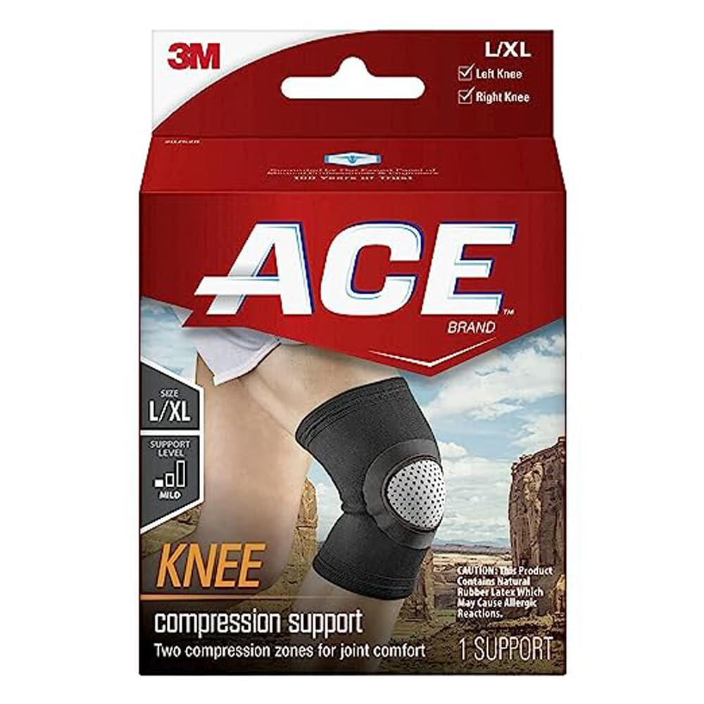 ACE Compression Knee Support LG/XL 1 Each (Pack of 2)