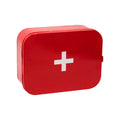 Mind Reader First Aid Box, Emergency Kit, Medical Supply Organizer, Wall Mountable, Metal, 12.25 L x 9.25 W x 4.25 H, Red