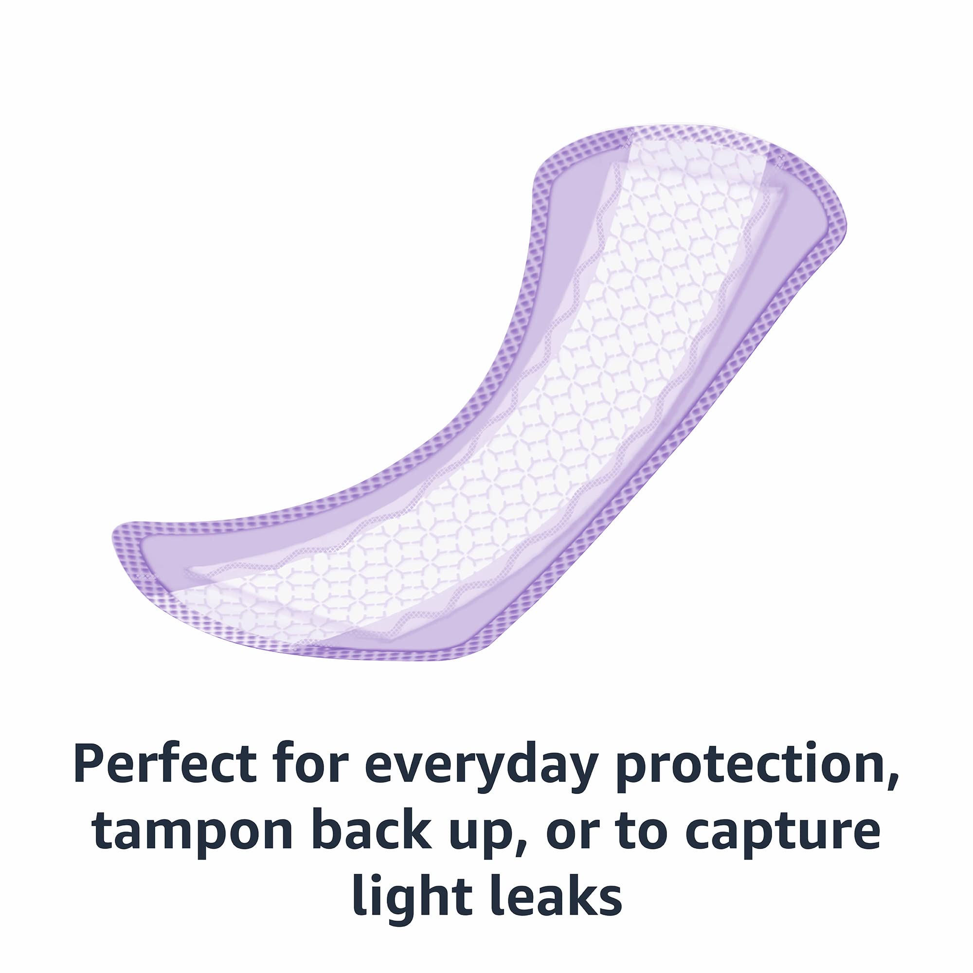 Amazon Basics Daily Pantiliner, Regular Length, Pads for Women, Unscented, 300 Count (6 Packs of 50) (Previously Solimo)