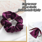 LCBD Silk Satin Sleeping Eye Mask, Dark Purple Sleep Eye Mask Night Blindfold for Women and Men, Soft Breathable Blackout Eyesha