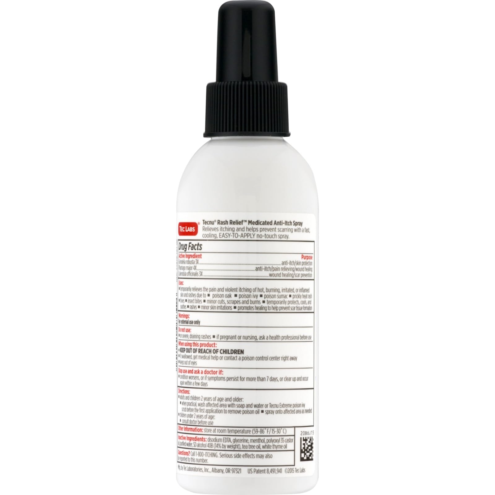 Tecnu Rash Relief Medicated Anti-Itch Spray 6 oz (Pack of 2)
