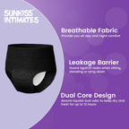SUNKISS INTIMATES Disposable Period Underwear for Women with Heavy Flow, Unscented Postpartum Essentials, White, Large, 10 Count