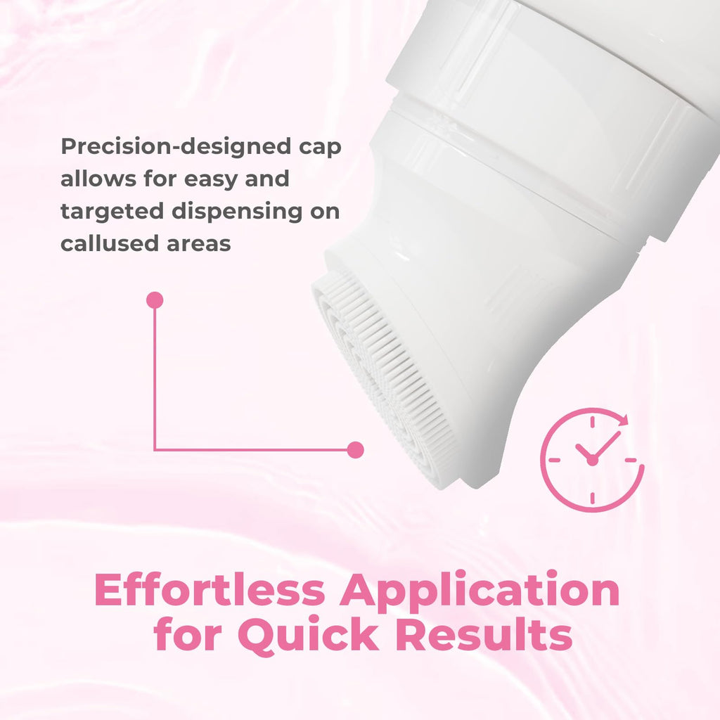 SAISZE Foot Callus Remover with Foot File, Extra Strength Callus Remover Gel with Brush Head, Professional Dead Skin Removal for