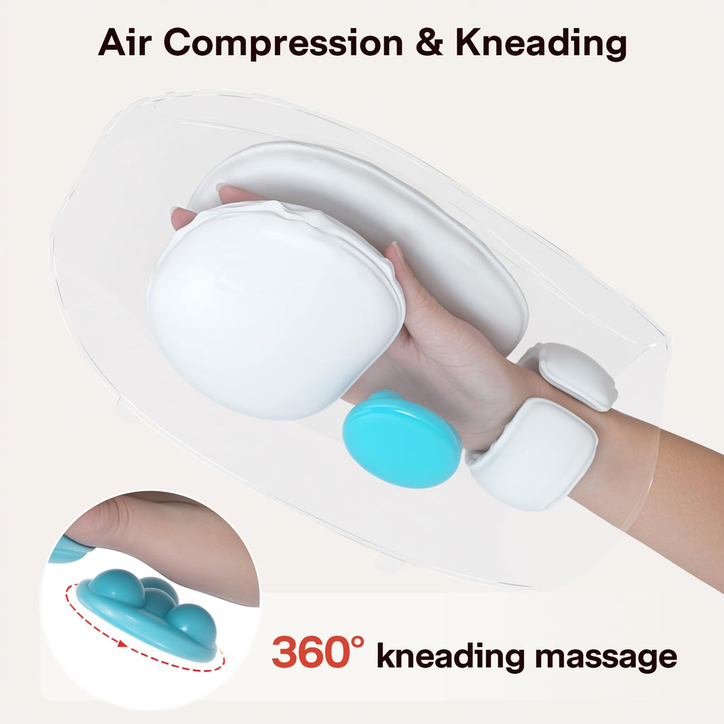 ALLJOY Hand Massager for Arthritis and Carpal Tunnel Relief, Cordless Electric Hand Massager with Heat and Compression for Finge