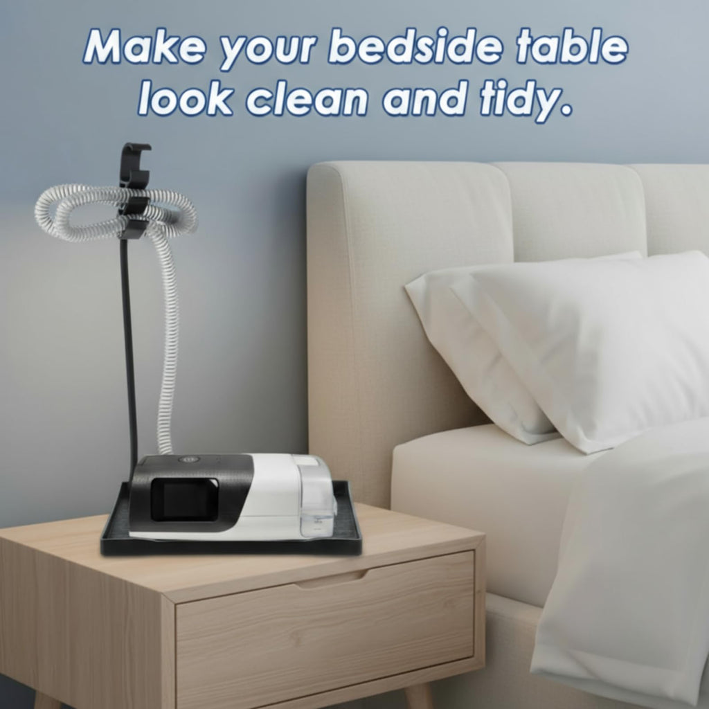 Geiserailie CPAP Hose Holder, Mask and Hose Bedside Organizer, Flexible and Bendable Bracket Prevents Tube Entanglement and Hang