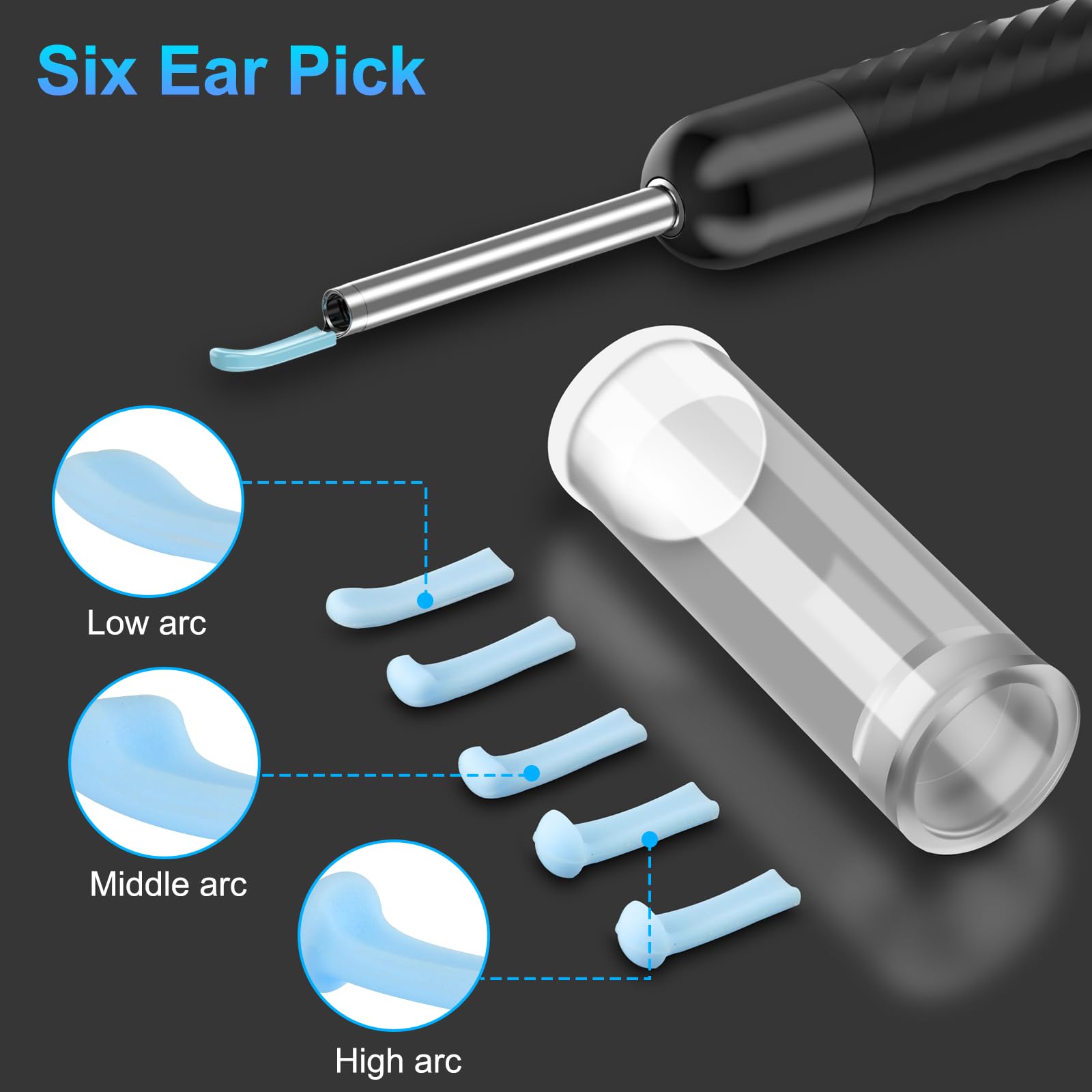 Ear Wax Removal Tool Camera - Ear Wax Removal Kit - Ear Cleaner with Camera - 1080P HD Ear Camera with 6 Ear Spoon - Christmas G