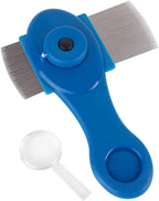 EZY DOSE Kids Lice and Eggs Comb, Hair Care for Baby, Toddler, Adult, Includes Light, Magnifying Glass, Stainless Steel Pin Teet