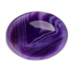 Artistone Crystal Worry Stones for Anxiety Carved Pocket Purple Agate Oval Energy Meditation Healing Thumb Stone for Women Kids