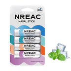 Nasal Inhaler Stick Set of 4 - Natural Essential Oil Nasal Sticks for Breathing, Focus & Relaxation - Portable Aromatherapy Nose