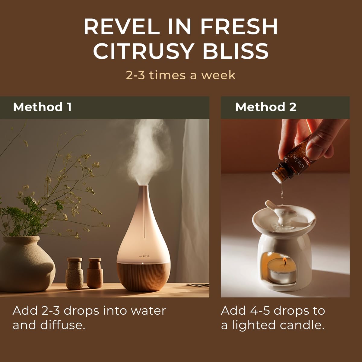 Gya Labs Yuzu Essential Oil for Diffuser - Yuzu Oil Essential Oil for Skin - Yuzu Oil for Hair Aromatherapy Candles Making Bath