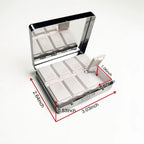 Travel Pill Organizer 7 Day Metal Pill Box with Mirror and 8 Compartments Cute Travel Pill Organizer for Purse (Mushroom Garden)