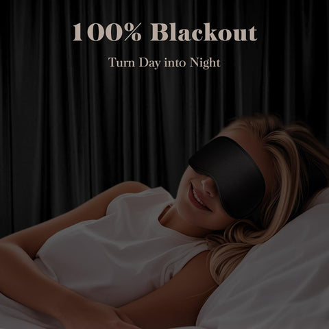 Fygrip 3D Eye Mask Sleep Mask for Men & Women, Ultra Comfort 100% Pressure-Free & 100% Light Block-Out Eye Mask for Sleep with E