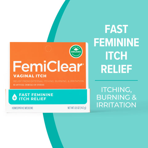 FemiClear Vaginal Itch Relief | Fast Feminine Itch Relief | Made with All-Natural & Organic Ingredients | Feminine Hygiene Produ
