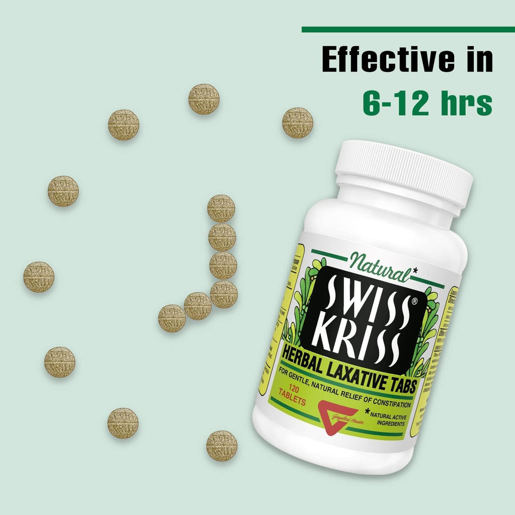 Swiss Kriss Herbal Laxative Tablets 120 ea (Packs of 3)