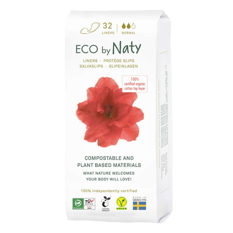 Eco by Naty Panty Liners for Women - Liners for Daily use, Eco-Friendly Womens Thin Discreet Panty Liners with Organic Cotton to