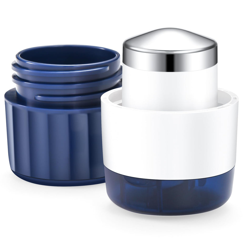 Fullicon 3 in 1 Pill Crusher Fine Powder with Stainless Steel Grinding Head, Pill Grinder for Elderly & Pet, Pill Cutter Splitte