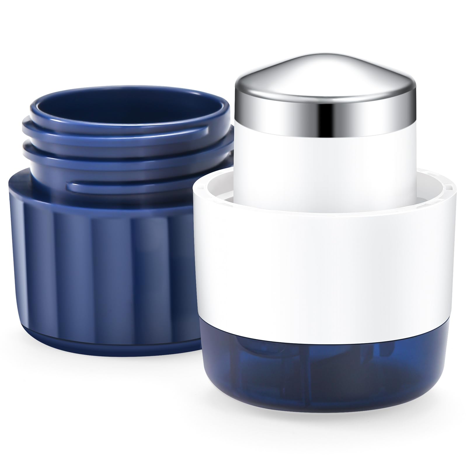 Fullicon 3 in 1 Pill Crusher Fine Powder with Stainless Steel Grinding Head, Pill Grinder for Elderly & Pet, Pill Cutter Splitte