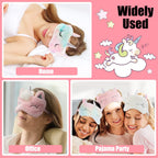 2 Pcs Cute Sleep Mask Cute Animal Sleep Mask Soft Plush Blindfold Eye Covers for Women Girls Kids
