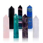 Crystal Wands | 3 Healing Amethyst, Rose Quartz,Clear Quartz,Black Obsidian,Green Fluorite, Lapis Lazuli,Rainbow Fluorite| 6 Fac