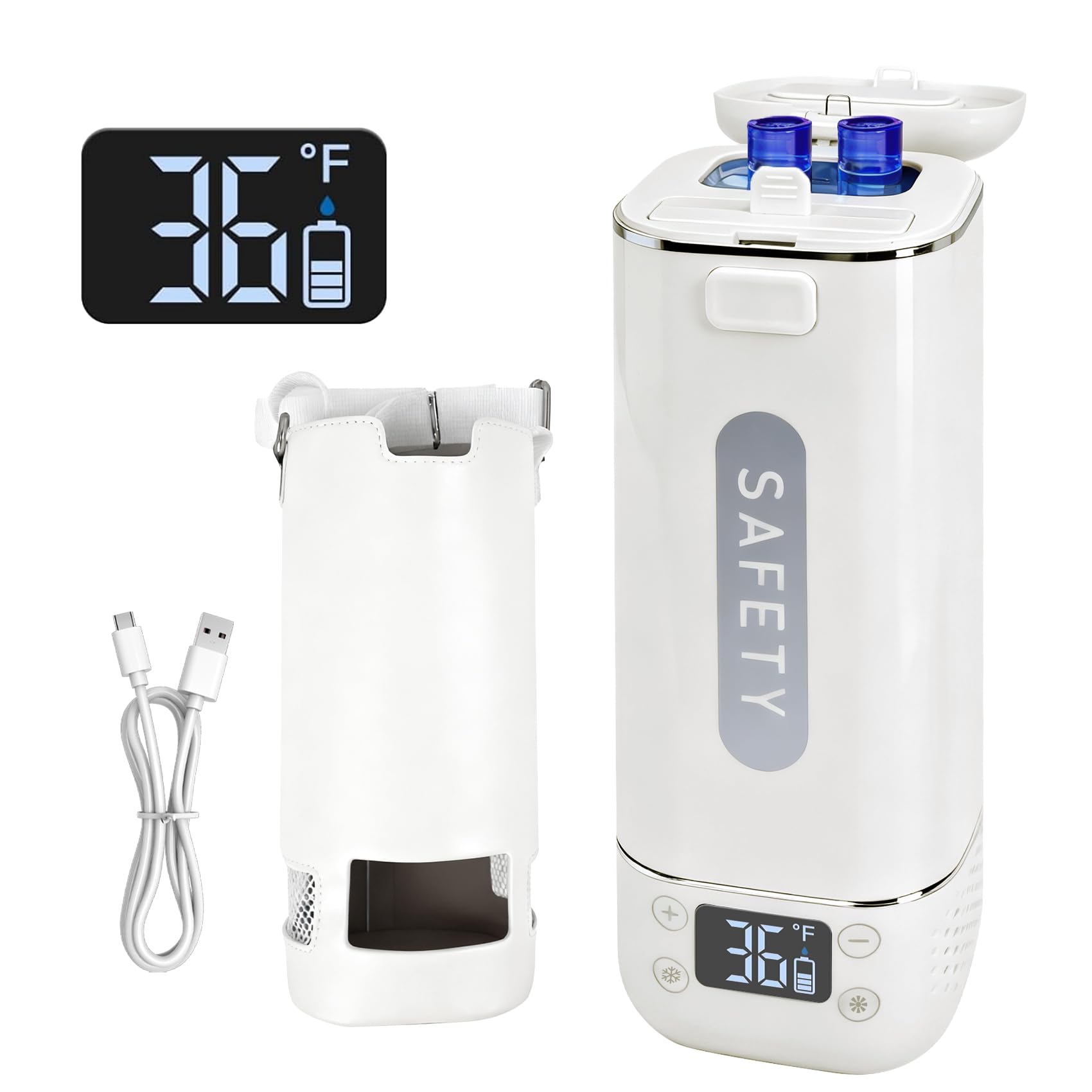 Rechargeable Insulin TSA Approved Cooler, Electric Portable Medication Cooler with USB Charging,1-6 Pens Keeps at 35-68F