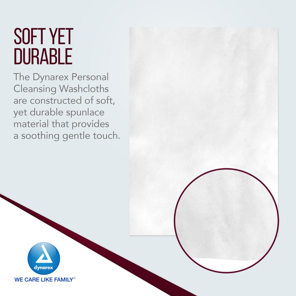 Dynarex 1320 Personal Cleansing Washcloth, Pack of 50