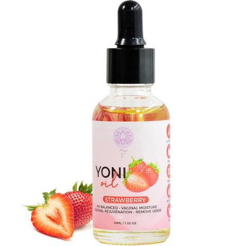 Magical V Yoni Oil For Women Organic Feminine Care Vaginal Moisturizer For Wetness (Strawberry) Ingrown Hair Ph Balance Feminine