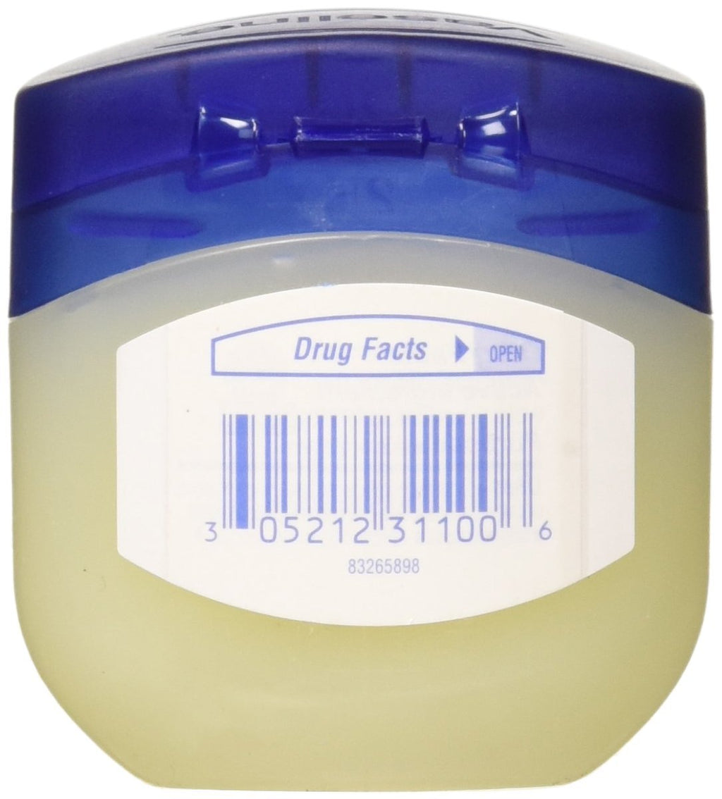 Vaseline 100% Pure Petroleum Jelly Original Skin Protectant, 1.75 OZ Travel Size (Pack of 3)