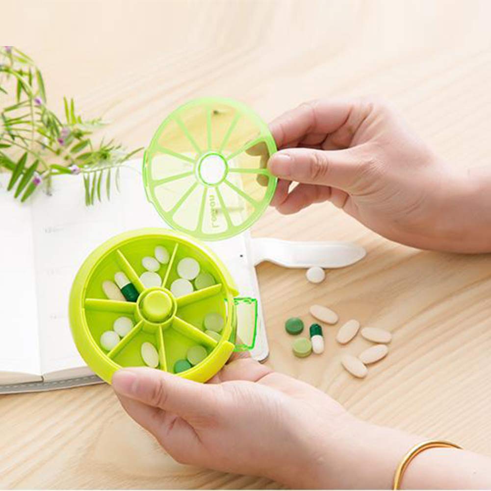 INVODA 3PCS Pill Cases 3PCS Pill Box Weekly 3 Times 7 Compartments Large Medicine Pill Organizer (Group 3PCS+Bag)