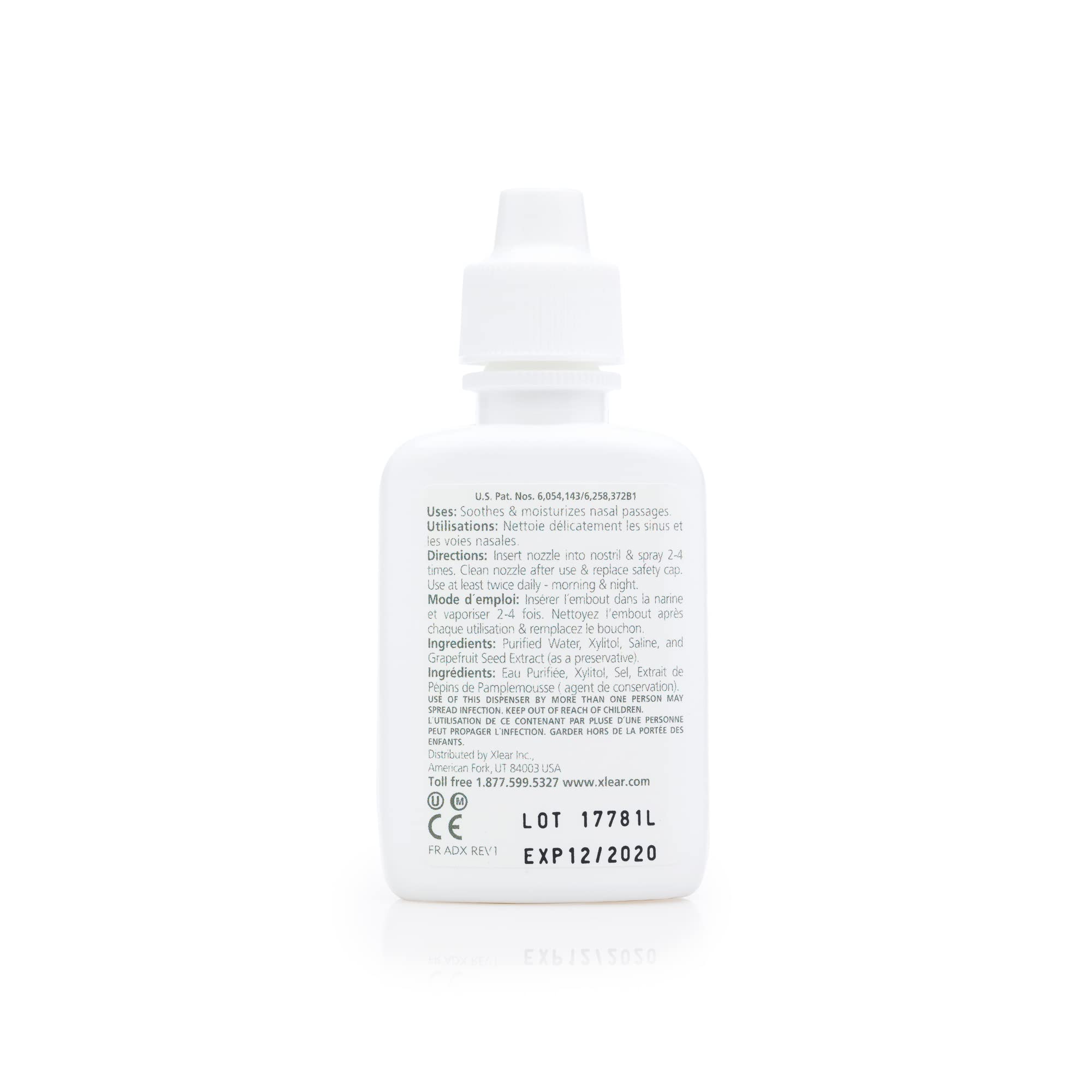 Xlear Nasal Spray, Natural Saline Nasal Spray with Xylitol, Nose Moisturizer for Kids and Adults, 0.75 fl oz (Pack of 12)