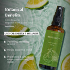 Bergamot Room, Linen & Pillow Spray by Aromafume | 100ml/3.38 fl oz | with Pure Bergamot Essential Oil | Aromatherapy Spray for