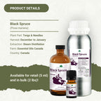 Nature Packaged Black Spruce Essential Oil from Canada - Pure Essential Oils for Diffuser, Humidifier, or Aromatherapy- Fresh &
