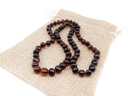 Baltic Amber Necklace for Adult - Natural Amber from Baltic Region, Genuine Baltic Amber (21.6, cherry)