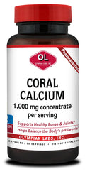 Olympian Labs Coral Calcium 1000mg Concentrate Capsules, Supporting Healthy Bones and pH Balance - 90 Capsules