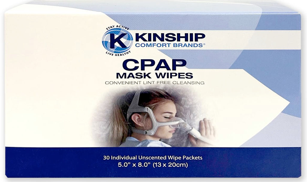 Kinship Comfort Brands Travel CPAP Mask Wipe Towelette Pack of 30 Unscented Wipes