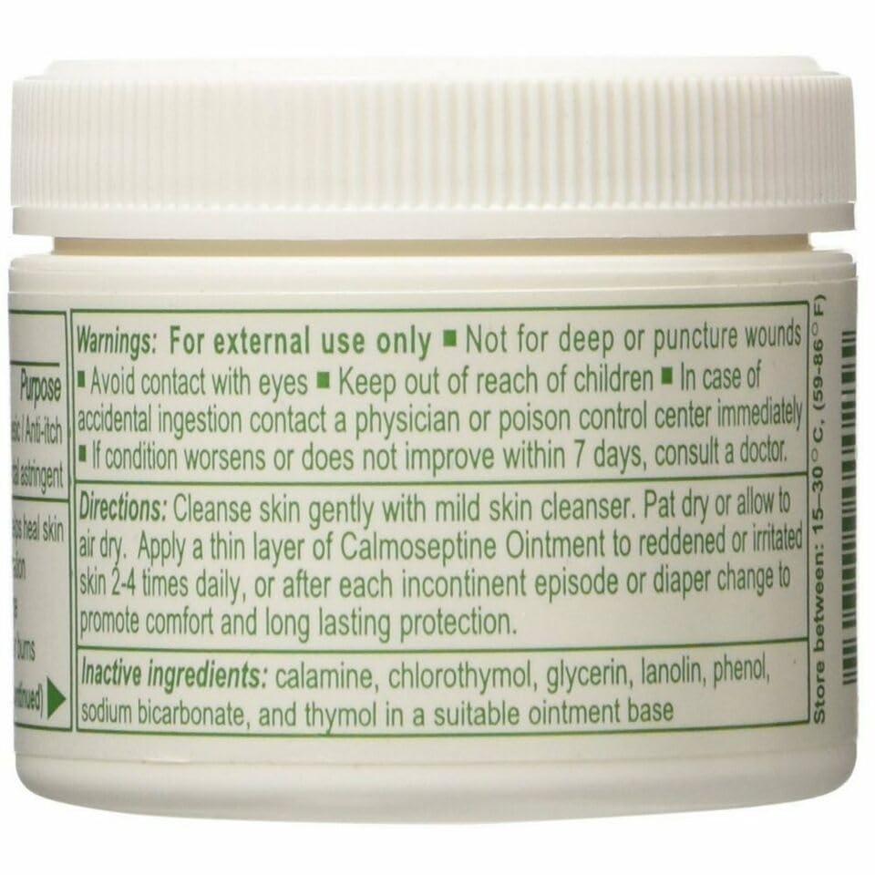 CALMOSEPTINE Diaper Rash Ointment Jar, 2.5 Oz (2 Pack)